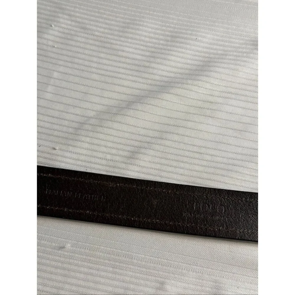 Polo Ralph Lauren Men’s Vintage Brown Italian Leather Belt Size 38